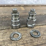 Bob Nutz 3/8 26 Tpi Axle Nuts Pair Hub Wheel Silver Bike Trailer Washers. Fixed Price $24.99.