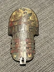 Vintage Shelby Traveler Co. Bicycle Headbadge Brass Nameplate. Fixed Price $45.00.