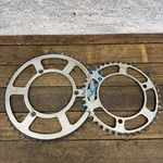 Vintage Stronglight 52/42T Chainring Set 116 Bcd 3-BOLT Silver France Road Arm. Fixed Price $48.94.