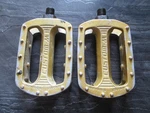 Custom-m Bmx Pedals School Gold 80S Raleigh Ultra. Fixed Price $113.93.