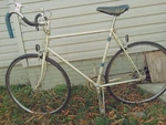 Silver And White Western Flyer Bike. Fixed Price $275.00.