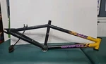 Vintage Dyno Vfr Bmx Bike Frame Yellow Purple Flame Steel 1990S Gt. Fixed Price $160.00.