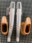 Campagnolo Drillium Super Record Brake Levers F & #4062 New Repro Hoods. Fixed Price $125.00.