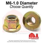 M6-1.0 Class 10 Nylon Insert Hex Flange Lock Nuts Zinc Yellow Thread (pick Qty). Fixed Price $69.38.