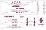 1985 Skyway - Streetbeat Magenta Decal Set. Fixed Price $44.95.