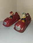 Vintage Walt Disney Donald Duck & Mickey Mouse Fire Trucks Sun Rubber Usa. Fixed Price $120.00.