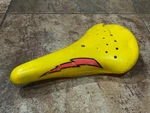 Rare 1980 Yellow Elina #7387 Lightning Bolt Seat Old School Bmx Saddle Japan. Fixed Price $249.99.