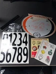 Vintage Mongoose Bmx Variety Pack - Number Plate Stickers Maurice Valve Caps. Fixed Price $24.95.