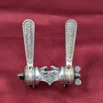 Vtg Campagnolo Down Tube Friction Shift Levers 5X2 Speed Red Covers Clamp-on S89. Fixed Price $62.68.