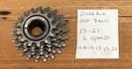 Vtg Shimano Dura Ace MF-7400 6 Speed Freewheel Indexed English Thread 13/21. Fixed Price $57.00.