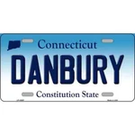 Danbury Connecticut Novelty Art License Plate Metal Tin Sign Plaque Wall Decor. Fixed Price $21.98.