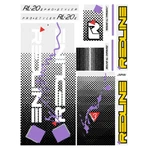 1986 Redline RL-20II For Hazard Yellow Frame Decal Set. Fixed Price $49.95.