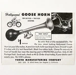 1949 Yoder Hollywood Goose Bike Horn Advertisement Bicycle Scooter Supply E8Q. Fixed Price $14.99.