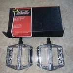 Redline Lo-profile Platform Aluminum Pedals Bmx 1/2 New Silver Nos Mid School. Fixed Price $79.99.