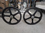 Skyway Team Issue Graphite Tuff Wheels Black Original 1980S Silver Flanges Vtg. Fixed Price $1770.00.