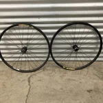 Vintage Shimano Deore Xt Hubs W/mavic 233 Disc Rims Frt 15X100 Thru Axle 26". Fixed Price $130.00.