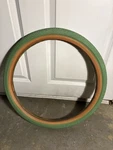 Comp St Bmx Tire 20X1.75 Green Vintage Made Japan Good Tread Old School. Fixed Price $149.99.