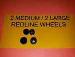2 Medium / Large Hotwheels Red Line Parts Repo Set Of 4 Total. Fixed Price $5.00.
