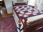 Hand Quilted Southwest-style Ramie & Polyester Patchwork 86" X. Fixed Price $69.00.