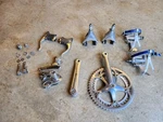 Campagnolo Croce D'aune Groupset With Delta Brakes And Pedals. Fixed Price $1650.00.