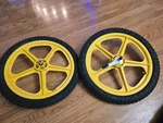 Skyway Tuff Ii Bmx Mag Wheels 20 Yellow New Cst Tires And Coaster Brake. Fixed Price $300.00.