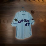 2001 Mlb Team Issued Russell Texas Rangers Todd Van Poppel Signed Jersey Size 52. Fixed Price $120.00.