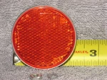 Schwinn Red Bike Reflector Gulco 24 2-PIE " Bright Star Bicycle Rear Fender. Fixed Price $24.95.