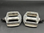 Vintage Gt Bmx Mtb Platform Pedals Silver Alloy 9/16 Old School. Fixed Price $39.00.