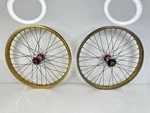 Rare Vintage 1970 Bullseye Araya 7X Bmx Racing 20 Wheels Set Red Gold Usa. Fixed Price $999.99.