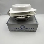 Avon 1913 Buffalo Nickel Metal Dish With Bar Soap, Vintage Polished Finish. Fixed Price $35.00.