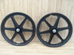Mag Wheel Pair Of 20" Bicycle Set 6 Spoke Black For Gt Dyno Haro Any Bmx Bike. Fixed Price $74.90.