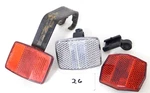 Lot Of Vintage Bmx Bike Bicycle Reflectors Sate Lite Cat Eye Red Clear Bracket. Fixed Price $20.09.