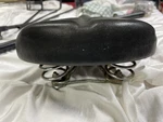 Vintage Black Cushioned Springer Seat Saddle Hsiang Li HL2603 Includes Clamp. Fixed Price $15.99.