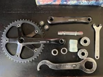 Sugino 75 Track Bike Build Kit Black Silver Crankset Bottom Bracket Tools. Fixed Price $500.00.