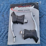 Pyramid Bike Brake Levers Pair Drop Bar Aero Silver Black Hoods Nos Dia Compe. Fixed Price $28.28.