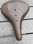 Vintage Brooks Gents Model B66 Leather Riveted Saddle Bicycle Seat Great Britain. Fixed Price $100.00.