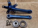Oldschool Sugino Gt 3 Piece Cranks 170MM Blue Bmx Redline Mongoose Hutch Haro. Fixed Price $150.00.