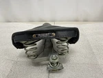 Vintage Lepper Holland Black Leather Sprung Bike Cycle Saddle Seat. Fixed Price $59.99.