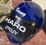 Haro Champ Bmx Helmet Blue Old School Oakley Visor Full-face Racing Freestyle. Fixed Price $129.99.