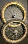 School Bmx Gold Araya 7X With Sunshine Flip Flop Hubs Comp Tires 20 Inch. Fixed Price $650.00.