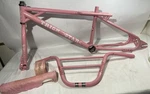 Old Bmx Freestyle Og 1985 Hutch Trickstar Pink Survivor Frame Fork Bars Pads. Fixed Price $3400.00.
