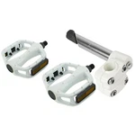 Pro+ 4-BOLT 22.2MM Bmx Stem White & Alloy Pedals 1/2 In. Fixed Price $40.99.