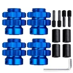 Aluminum 17MM Wheel Hubs/nuts Splined For 1/10 Traxxas -revo Summit T-maxx, S.... Fixed Price $22.72.