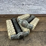 Vintage White Block Bike Pedals 9/16 Germany Cruiser 19 Cottered Fits Union. Fixed Price $39.99.
