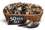 Handmade Viking Drinking Horns Set Of 50 100ML+ Larp Medieval Bulk Cups. Fixed Price $189.00.