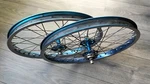 Sumo Blue Old School Vintage Bmx Wheels With Sr High Flange Hubs 20X1.75. Fixed Price $353.76.