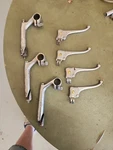 Lot Of Schwinn Stingray Fastback Krate 3 Goosenecks 2 Pair Brake Levers L$$k. Fixed Price $45.00.