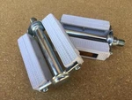 New 1/2" Classic White Union Block Pedals For 1-PIECE Cranks Schwinn Old School. Fixed Price $24.95.