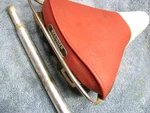 Vgc, Mesinger, Red, Schwinn Crashrail Type Bicycle Saddle With Seatpost. Fixed Price $39.50.