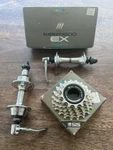 Nos Shimano 600EX 6207, Hub Set + 6208, 13-21 Indexed Freewheel. Fixed Price $395.00.